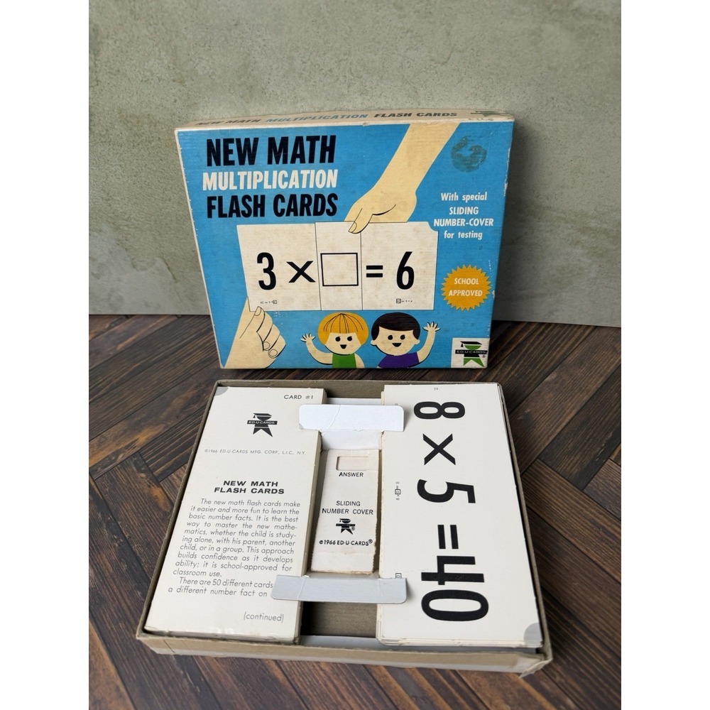 Ed-U-Cards Math Multiplication Flash Cards - Complete Vintage 1966 - Picture 2 of 4